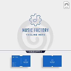 music gear logo design studio headphone microphone cassete vector monoline icon