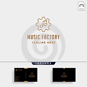 music gear logo design studio headphone microphone cassete vector monoline icon