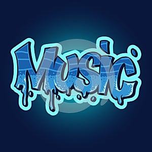 Music Graffiti Character Style Text