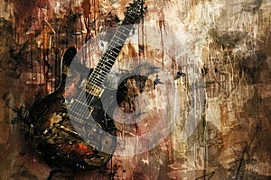 music grunge Grunge background with music sheets