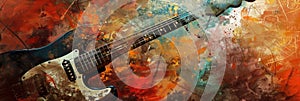 music grunge Grunge background with music sheets