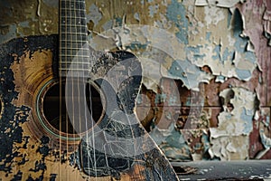 music grunge Grunge background with music sheets