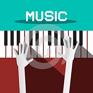 Music - Hands Playing Piano