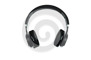 Music headphone on white background