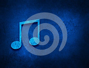 Music icon artistic abstract blue grunge texture background