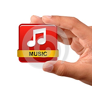 Music icon button