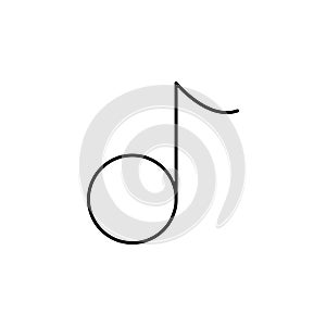 music icon. Element of simple web icon. Thin line icon for website design and development, app development. Premium icon