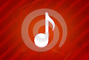 Music icon isolated on abstract red gradient magnificence background