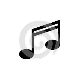 Music icon isolated on white background, music vector icon, Melody, song, note, sound, audio sign