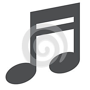Music icon, melody sign and symbol, music note