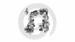 Music icon notation 4k white background