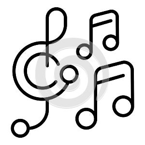 Music icon outline vector. Dj audio