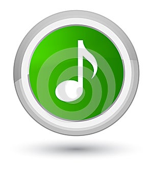 Music icon prime green round button