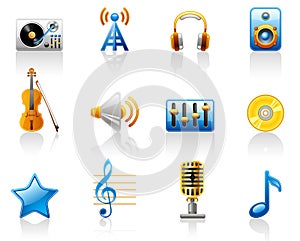 Music icon set