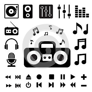 Music icon set.