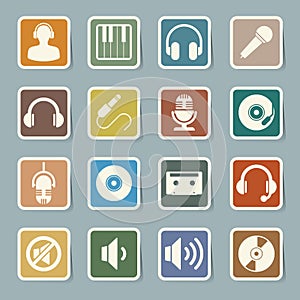 Music icon set.