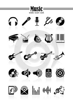 Music icon set