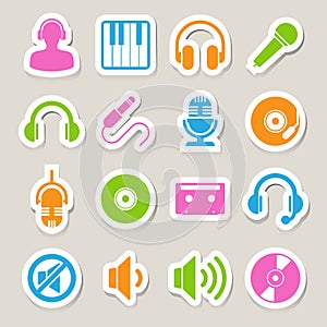 Music icon set.