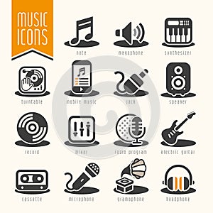 Music icon set