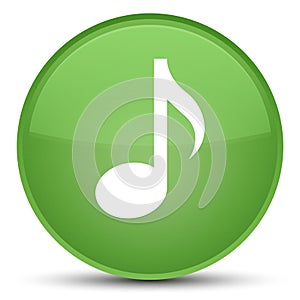 Music icon special soft green round button