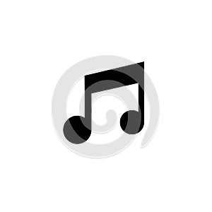 Music Icon in trendy flat style isolated on grey background. Note symbol for your web site design
