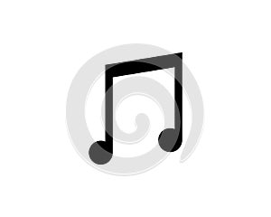 Music Icon in trendy flat style isolated on white background. Note symbol for your web site design, logo, app, UI