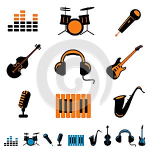 Music icon vector