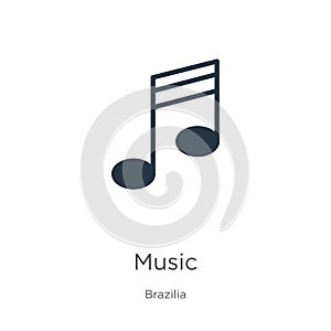 Music icon vector. Trendy flat music icon from brazilia collection isolated on white background. Vector illustration can be used photo