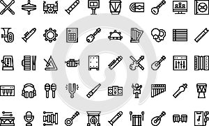 Music icons High-Quality Vector Icons Collection with Editable Stroke. Ideal for Professional and Creative Projects. photo