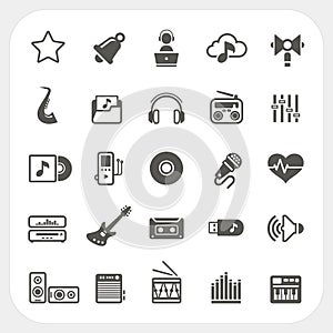 Music icons set