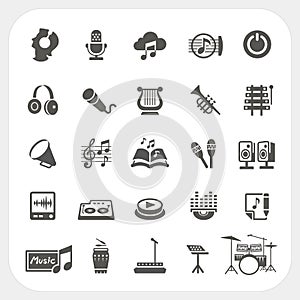 Music icons set