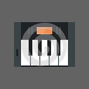 Music Keys Icon Electronic Piano Keyboard Concept