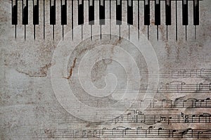 Music keys and notes photo