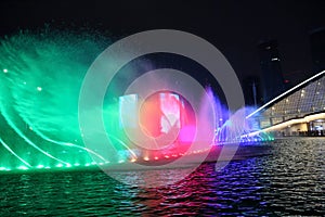 Music light fountain show. Located in the New district of Hangzhou, 4.5 km from the West Lake Scenic Area, on the north bank of