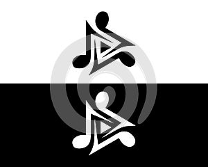 Music logo design creative modern vector