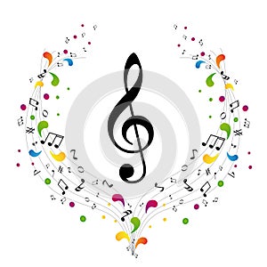 Music logo - treble clef