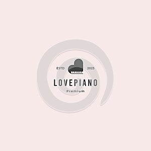 music love logo design retro hipster vintage