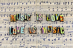Music is love relationship