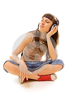 Music lover posing