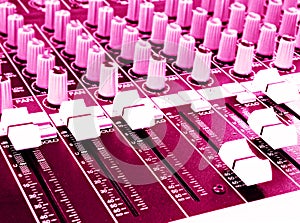 Music Mixing console hot pink