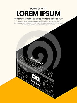 Music modern retro vintage abstract poster background