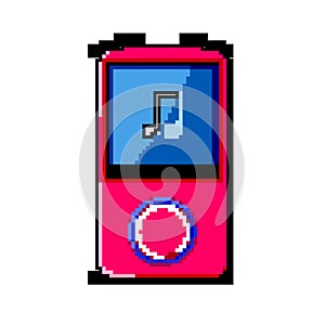 music mp3 player game pixel art vector illustration