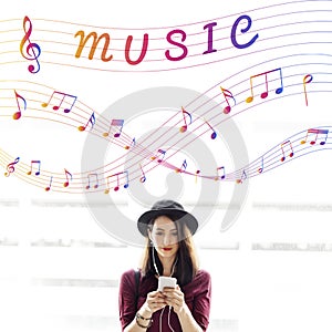 Music Note Art of Sound Instrumental Concept