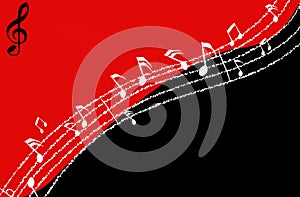 Music note background . illustration design