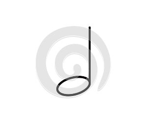 Music note clef icon vector logo design template