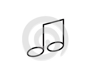 Music note clef icon vector logo design template