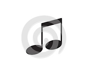 Music note clef icon vector logo design template