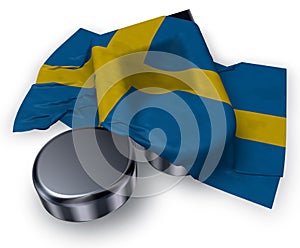 Music note and flag of sweden