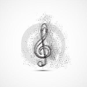 Music note Icon art background