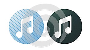 music note icon blue and green